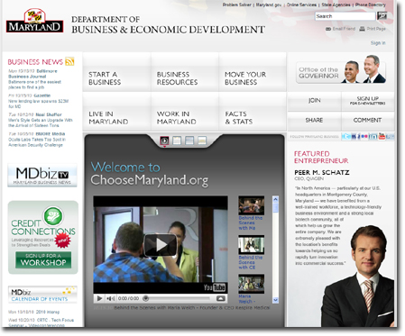 ChooseMaryland.org -- Website Awards Winner