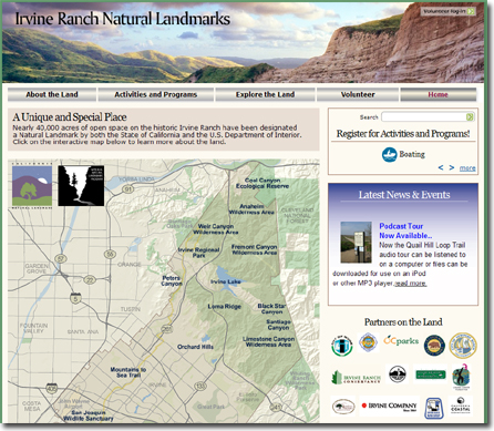 Irvine Ranch Conservancy -- Website Awards Winner