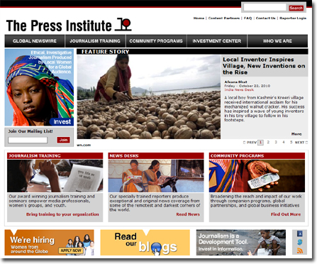 The Press Institute -- Website Awards Winner